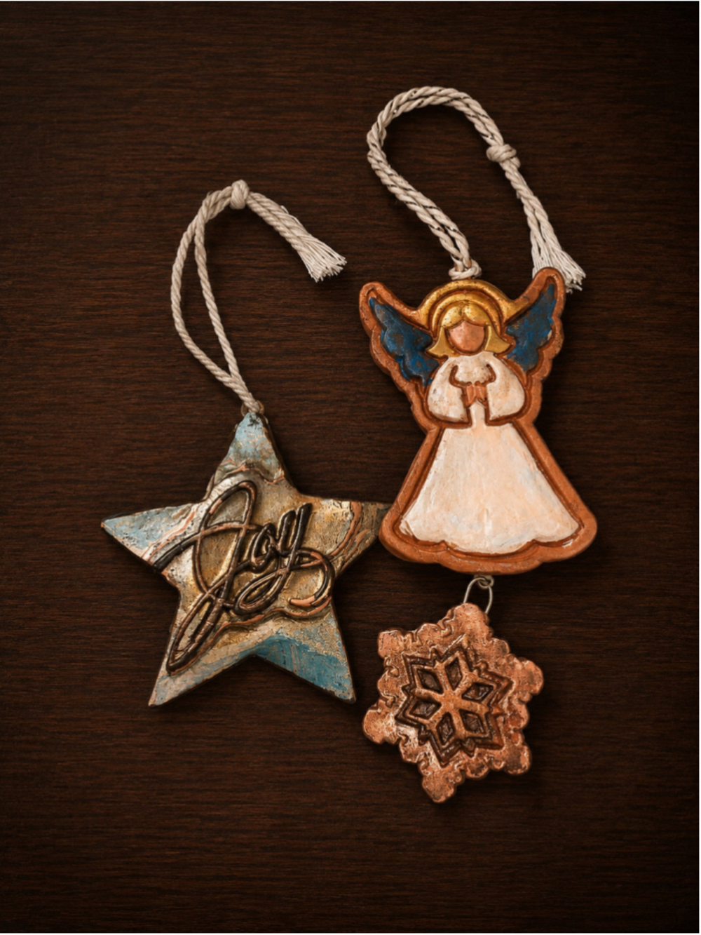 Unbranded Holiday Ornament Set, One Size, Brown and Blue